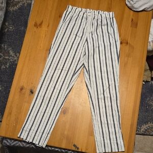 Striped Black and White Women's Pants